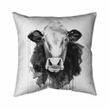 Begin Home Decor 26 x 26 in. Cow-Double Sided Print Indoor Pillow 5541-2626-AN370-1